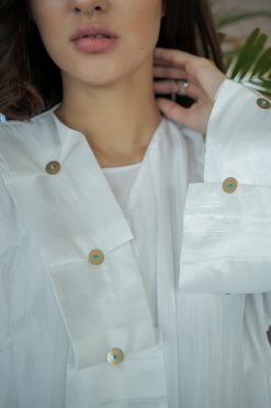 White Pleated Abaya 9 White Pleated Abaya