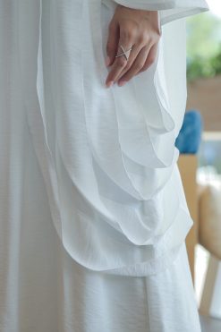 MOICR005 5 scaled 1 White Frills Abaya