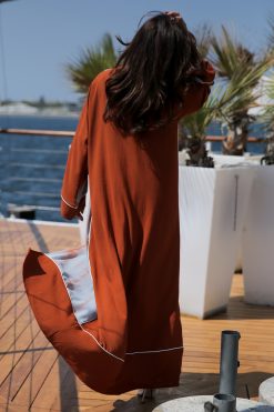 MOICR008 4 Rust & Ash grey Abaya