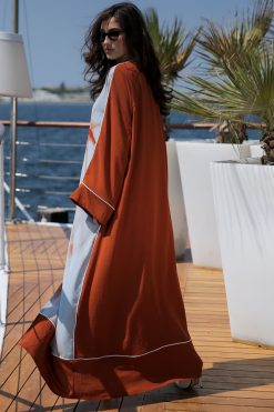 Rust & Ash grey Abaya