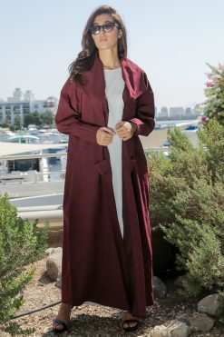 Maroon Coat Style  Abaya