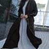 Brown Abaya with Thread