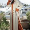 Beige Overcoat Abaya with Dress