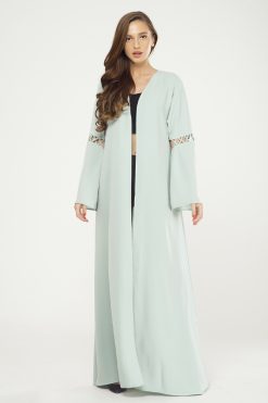 CrissCross Articulated Sleeves Cape - Green