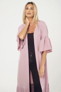 Pink Pleated Bottom Cape