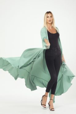 Green Ruffled Cape 7 Green Ruffled Cape