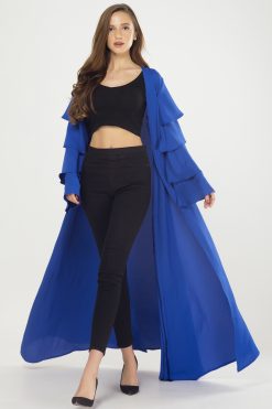 MBQ 000014 3 Blue Ruffled Sleeves Cape