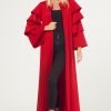 RED Ruffled Sleeves Cape