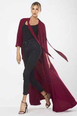 Maroon Collar - Tie Cape