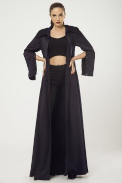 Cut Sleeves Dark Blue  Cape