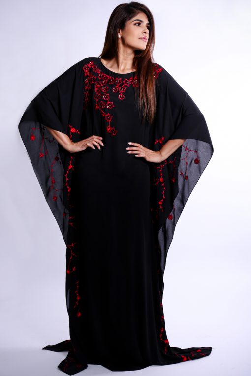 Black Kaftan Maxi Dress