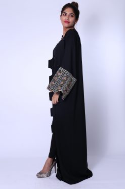 Crepe Embroidered Black Abaya