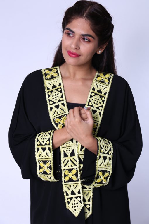 Yellow Thread Abaya