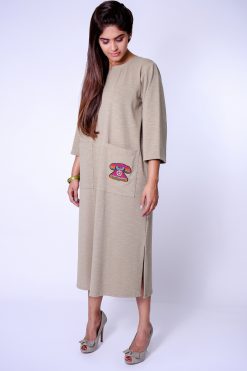 LS271 1 Army Green Stretchy Dress