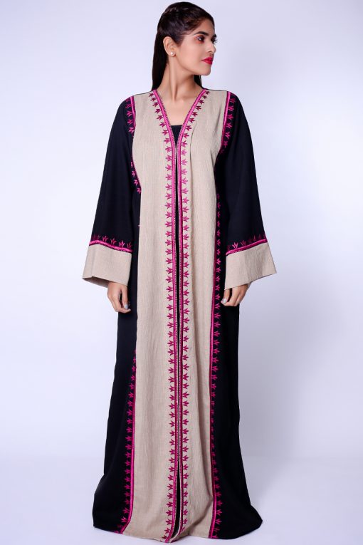 Black And Beige Abaya