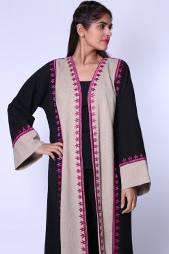 Black And Beige Abaya