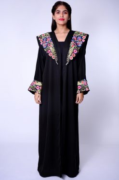 Floral Crepe Abaya