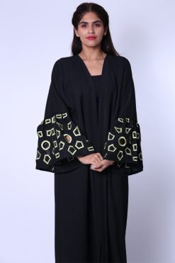 Open Front Linen Abaya