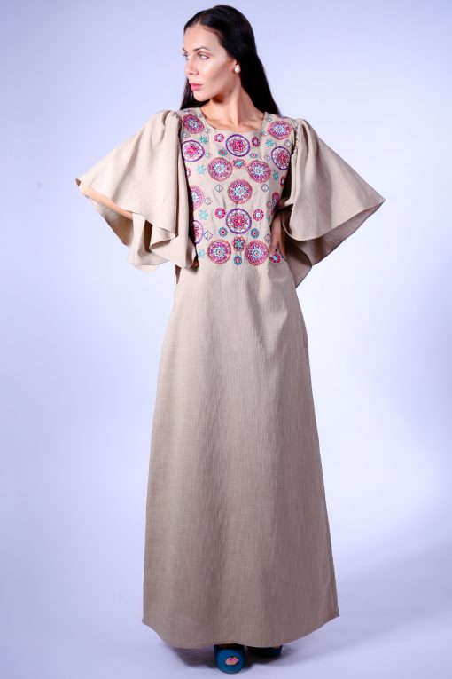 Linen Embroidered Jalabiya