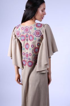 LS341 3 Linen Embroidered Jalabiya