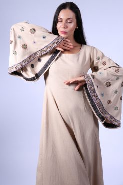 Embroidered Beige Jalabiya