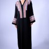 Colorful Embroidered Black Abaya