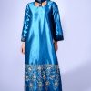 Blue Silk Jalabiya