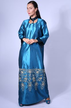 Blue Silk Jalabiya