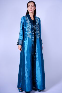 Green And Blue Abaya Outfit