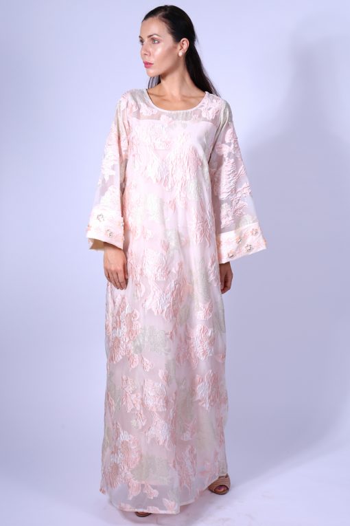 Peach Floral Jalabiya