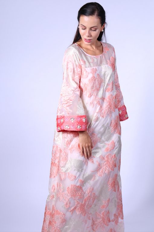 Orange Silk Jalabiya