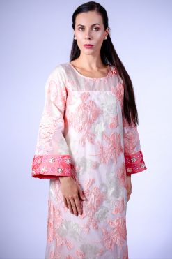 LS491 4 Orange Silk Jalabiya