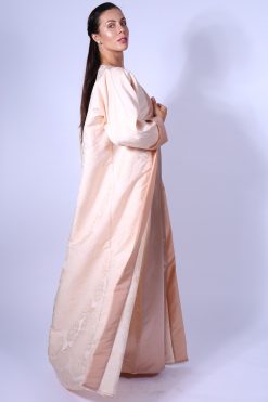 LS493 3 Peach Abaya with Dress