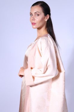 Peach Abaya with Dress