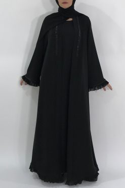 Sweela Chiffon & Crepe Abaya 10 TFD BL 10044 5 Sweela Chiffon & Crepe Abaya