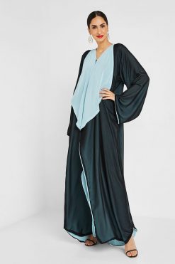 Black & Blue Two Toned Abaya