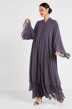 Chiffon Grey Abaya