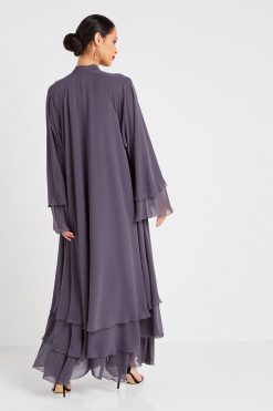 Chiffon Grey Abaya Online