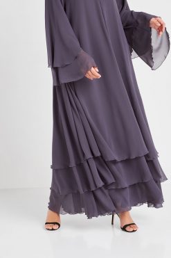 Chiffon Grey Abaya