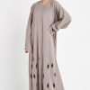 Grey Beads Embellished Abaya
