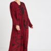 Self-Print Chiffon Abaya