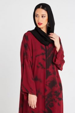 Self-Print Chiffon Abaya