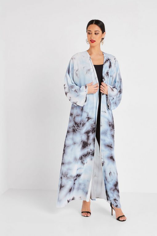 Self print Mixed color Abaya