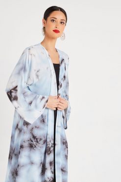 bsi3141 A 3 Self print Mixed color Abaya