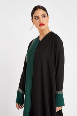 bsi3151 4 3 Front Open Wide Sleeves Abaya