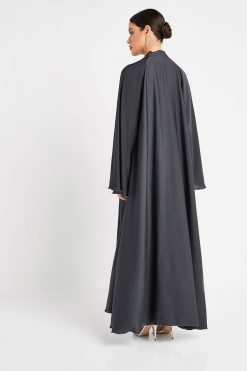 bsi3152 4 2 Front Open Georgette Abaya