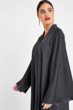 Front Open Georgette Abaya