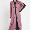 Front Open wide Purple Abaya