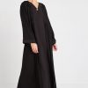 Front Open Black Abaya