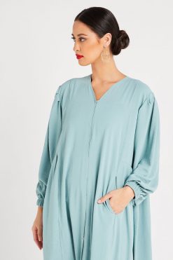 bsi3160 14 4 Blue Cotton Abaya